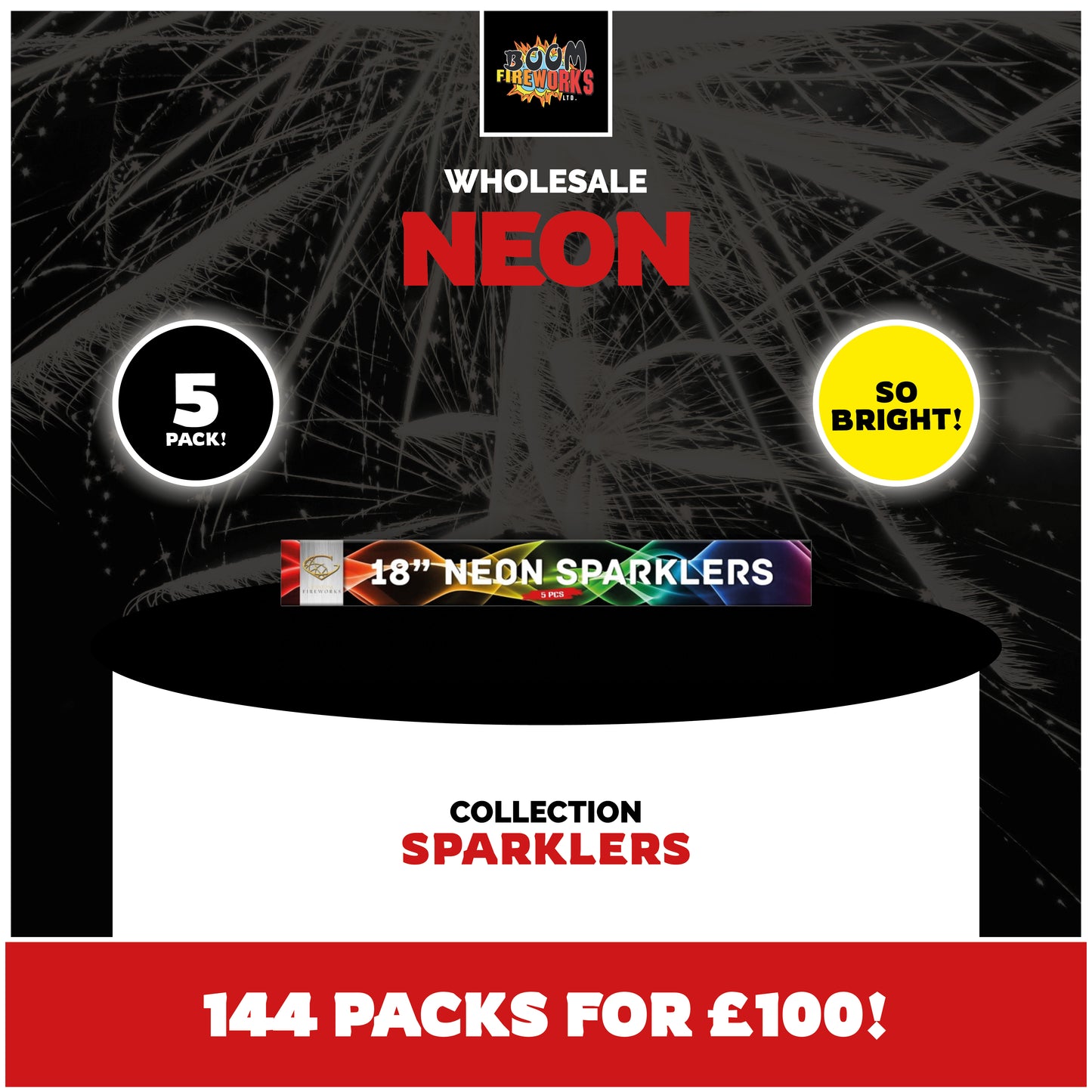 Wholesale - Neon x 144 Packs