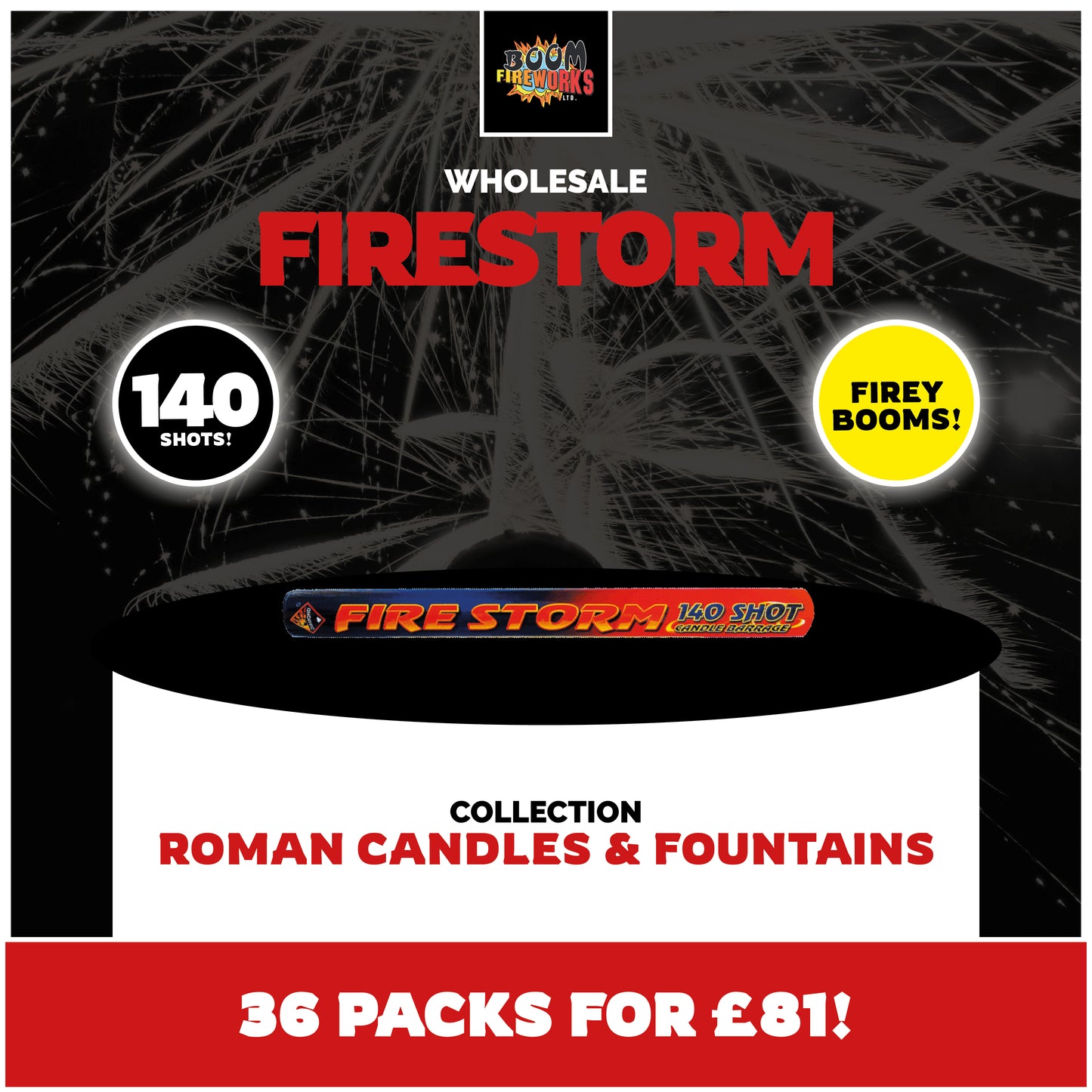 Wholesale - Firestorm x 36 Pieces