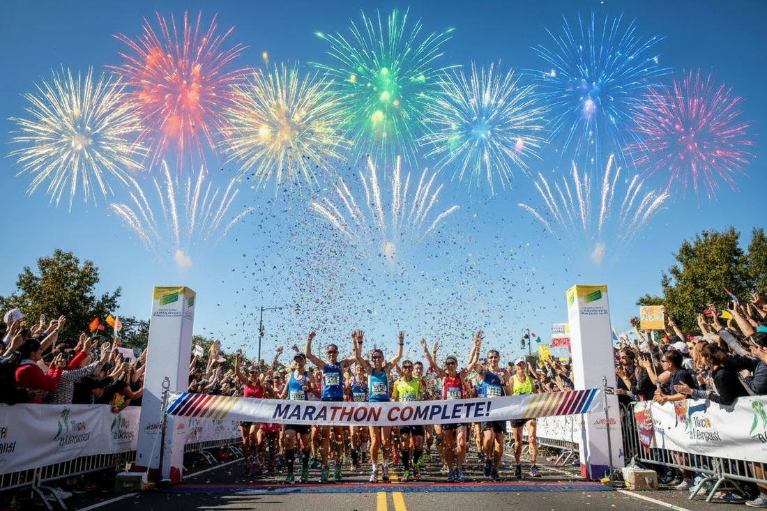 Celebrating the Manchester Marathon with Fireworks