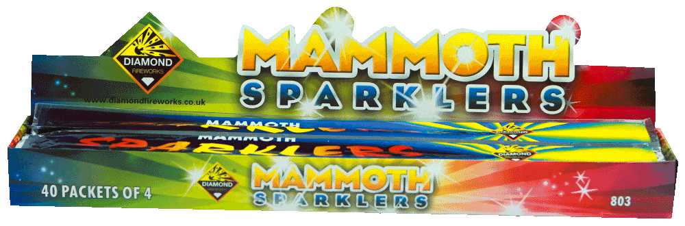 Wholesale - Mammoth 18" Sparklers x 160 Packs