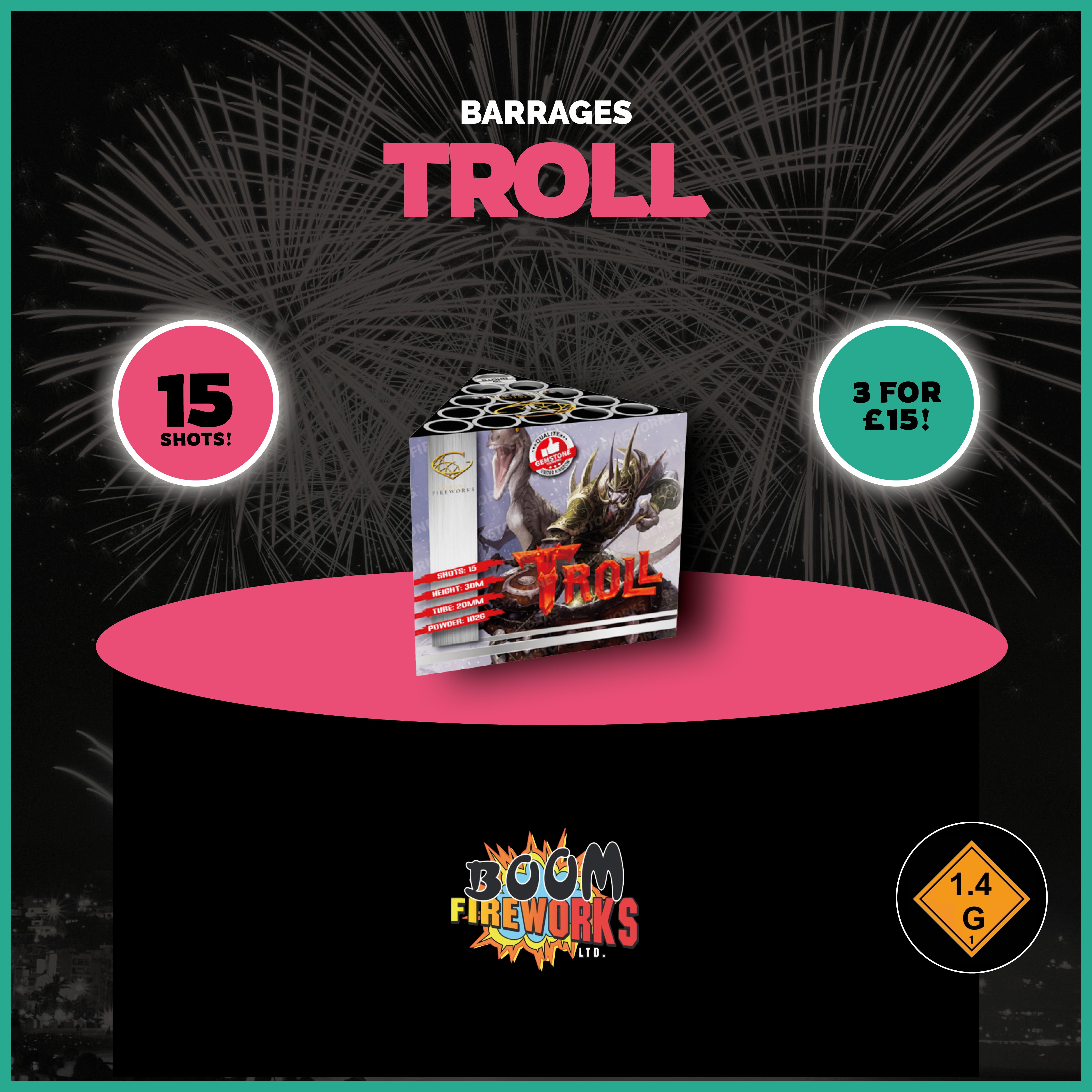 Exploding Troll Fireworks Troll – Boom Fireworks LTD