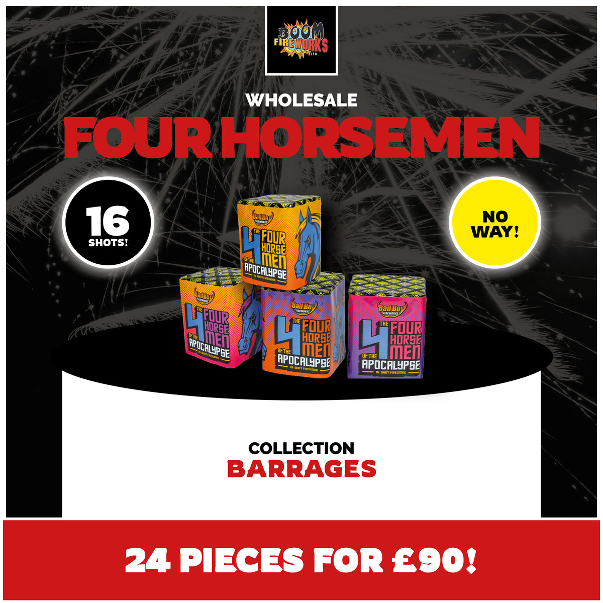 Wholesale - Four Horsemen x 24 Pieces