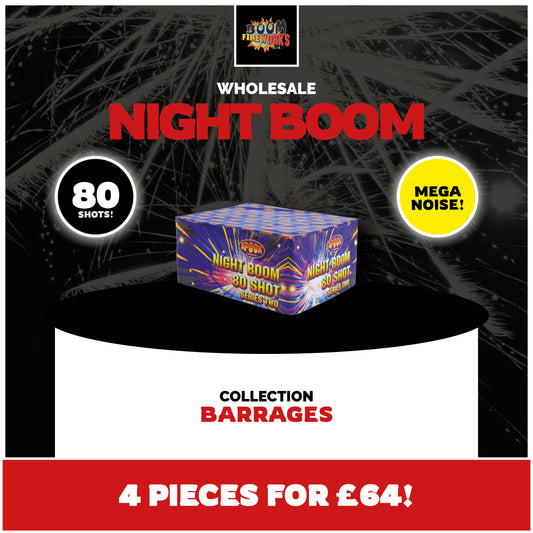 Wholesale - Night Boom x 4 Pieces