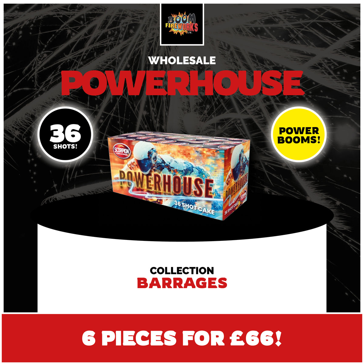 Wholesale - Powerhouse x 6 Pieces