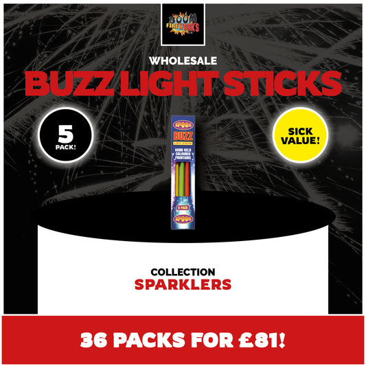 Wholesale - Buzz Light Sticks x 36 Packs