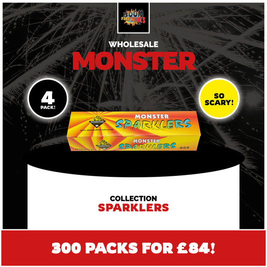 Wholesale - Monster Sparklers x 300 Packs