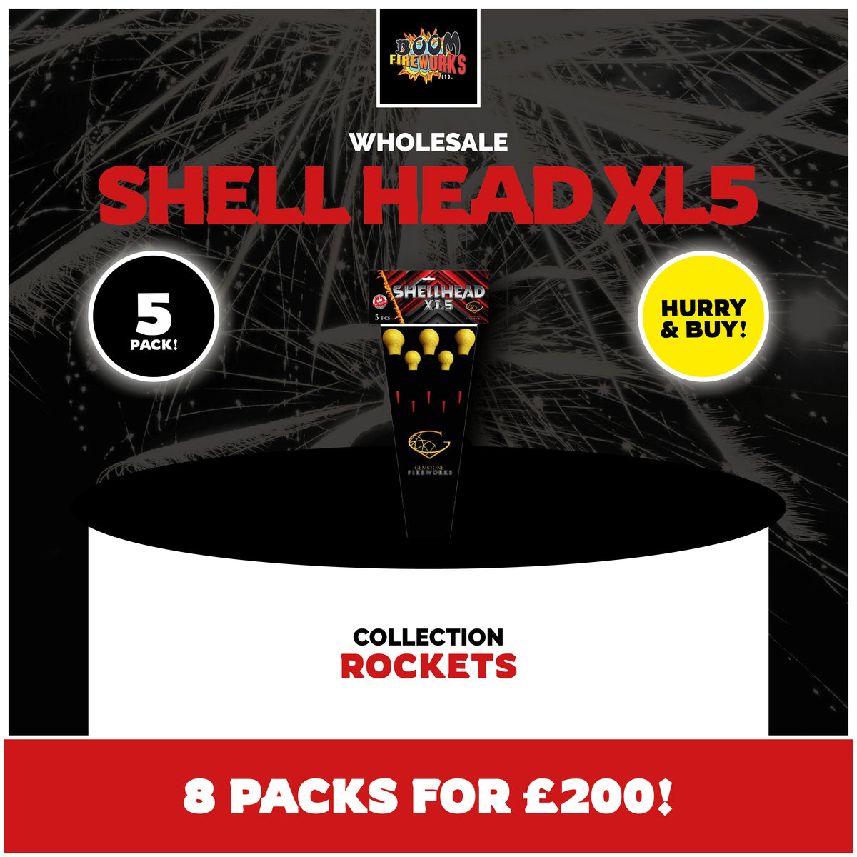 Wholesale - Shell Head XL5 x 8 Packs